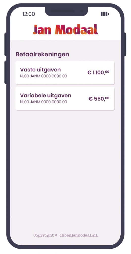 Overzichtelijk huishoudpotje via bankrekeningen