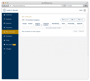 geld investeren bij platform lender en spender