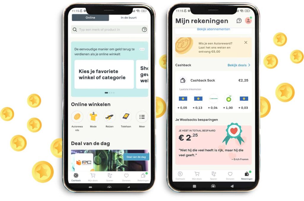 woolsocks app voor besparen op uitgaven