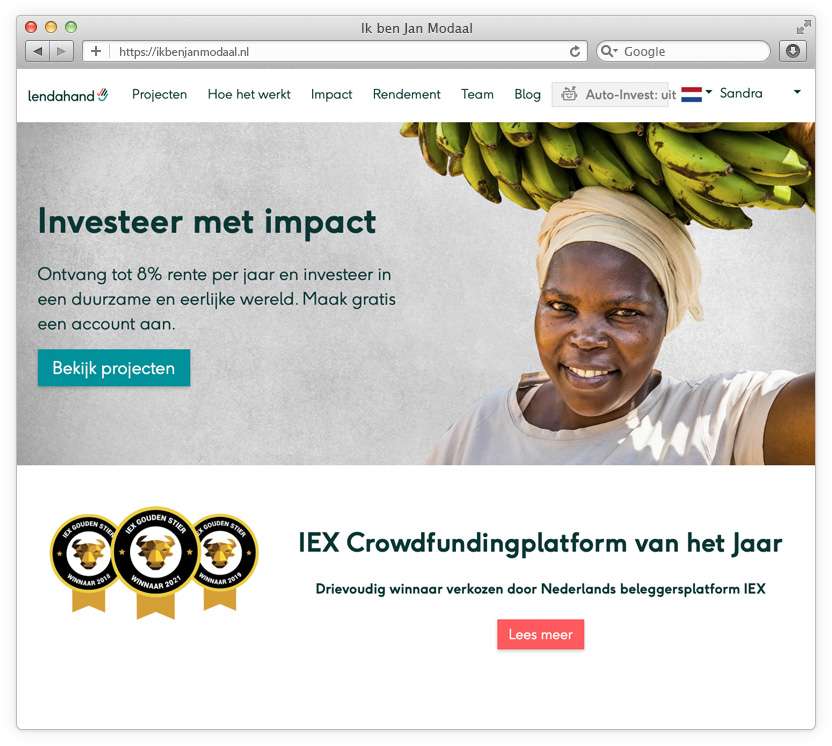 geld investeren bij lendahand crowdfunding platform
